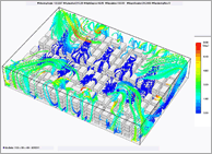 パーティクル （粒子） 表示 / 冷蔵庫空調解析
