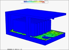 表面結露量分布 （対策前）