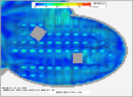 平面風速分布 （1F床面1m高さ）